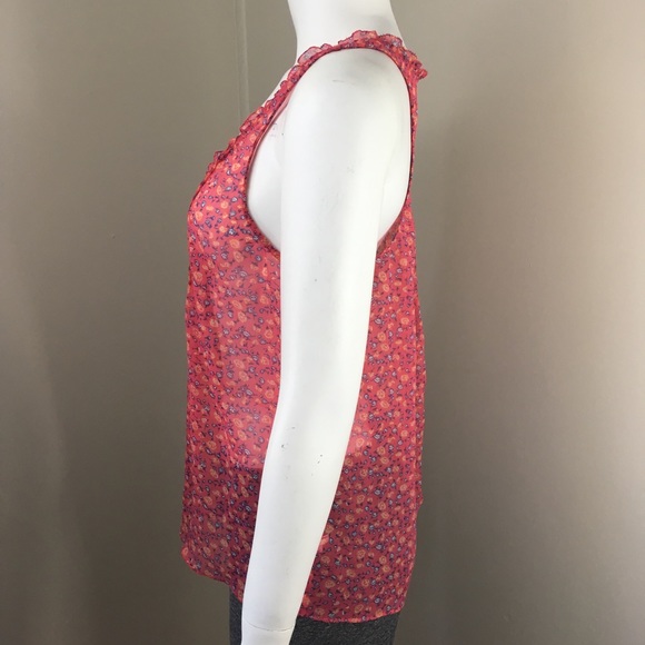 American Eagle Floral Tank Top Sheer Size 4 - Picture 3 of 6